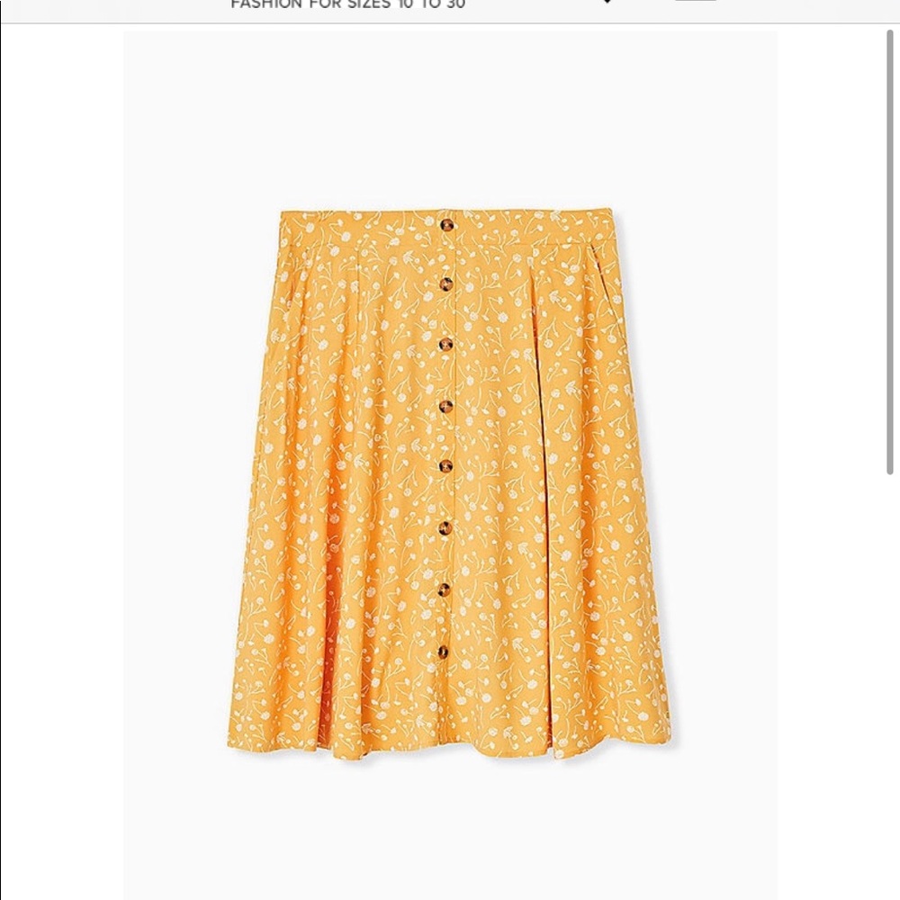 Torrid Mustard Yellow Skirt